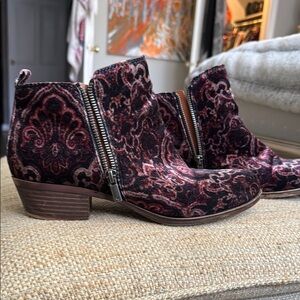Stylish Velvet Ankle Boots